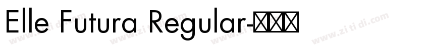 Elle Futura Regular字体转换